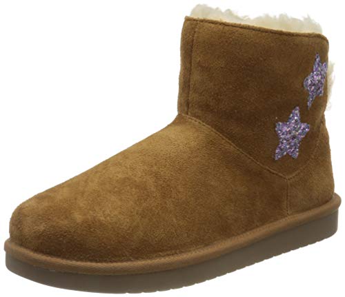 Koolaburra by UGG Unisex-Child Koola Star Mini Fashion Boot, Chestnut, 1 Little Kid