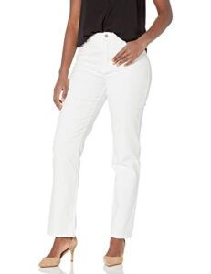 gloria vanderbilt women's size amanda classic high rise tapered jean, vintage white, 20 plus short