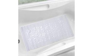 popular bath bubbles-n-circles tub mat, 20x40, white