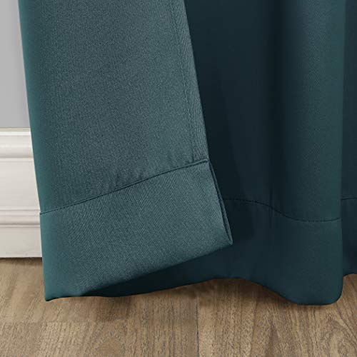 Sun Zero Easton Energy Saving Blackout Grommet Curtain Panel, 40" x 63", Teal