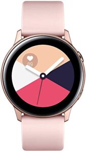 samsung galaxy watch active (40mm, gps, bluetooth) smart watch with fitness tracking, and sleep analysis - rose gold (us version)