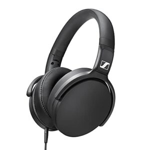 sennheiser hd 400s closed back, around ear headphone with one-button smart remote on detachable cable,black