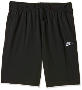 nike men's sportswear club short jersey, black/white, large