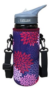 koverz 24-30oz 750ml water bottle carrier with shoulder strap, water bottle insulator - midnight mums