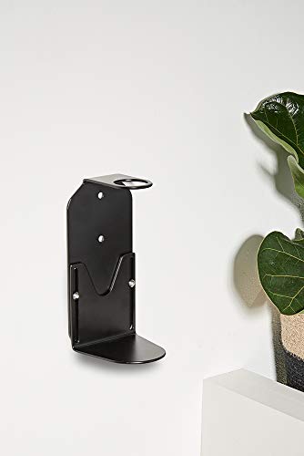 Black Single Wall Mounted Soap Dispenser for Bathroom - Fully Adjustable Hand Soap Holder, Made from Thick Stainless Steel for Commercial and Home use, Just add Any Bottles You Like - KUISHI