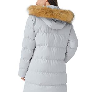 WenVen Women's Winter Puffer Coat Parka Jacket with Fur Removable Hood (Grey,XL)