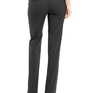 Design by Olivia Women's High Waist Comfy Stretchy Bootcut Trouser Pants Black L