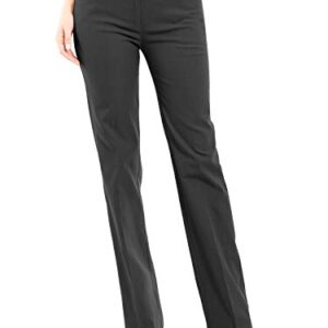 Design by Olivia Women's High Waist Comfy Stretchy Bootcut Trouser Pants Black L