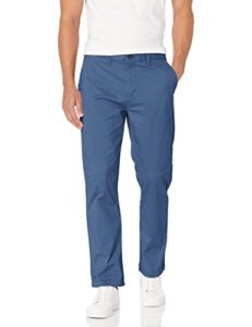 tommy hilfiger mens stretch chino in custom fit casual pants, bayhead blue, 36w x 30l us