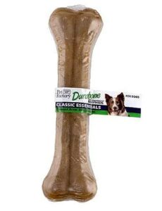 pet factory classic essentials beefhide 8" durabone dog chew treat for aggressive chewers - natural flavor, 1 count/1 pack