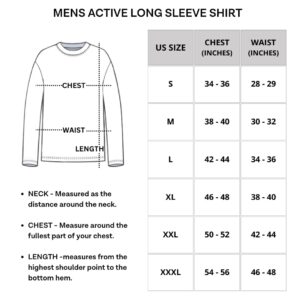 Real Essentials Mens Long Sleeve T-Shirt Fishing Swim Hiking Beach UV UPF SPF Sun Protection Workout Clothes Quick Dry Fit Gym Tee Shirt Athletic Active Running Sport Top Water, Set 2, XL, Pack of 4