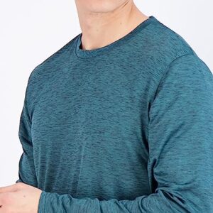 Real Essentials Mens Long Sleeve T-Shirt Fishing Swim Hiking Beach UV UPF SPF Sun Protection Workout Clothes Quick Dry Fit Gym Tee Shirt Athletic Active Running Sport Top Water, Set 2, XL, Pack of 4