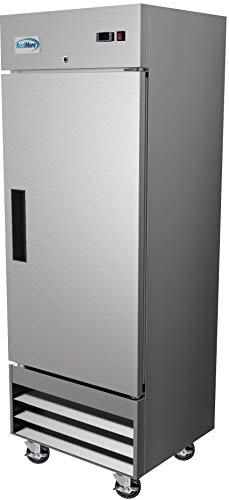 KoolMore 29" Stainless Steel Solid Door Commercial Reach-in Refrigerator Cooler - 19 cu. ft (RIR-1D-SS-19C)