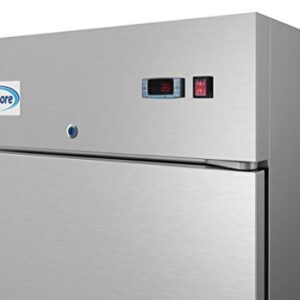 KoolMore 29" Stainless Steel Solid Door Commercial Reach-in Refrigerator Cooler - 19 cu. ft (RIR-1D-SS-19C)