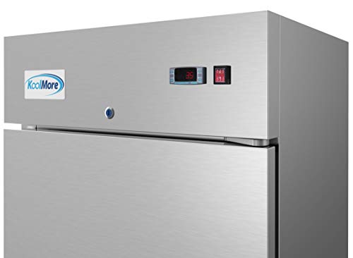 KoolMore 29" Stainless Steel Solid Door Commercial Reach-in Refrigerator Cooler - 19 cu. ft (RIR-1D-SS-19C)