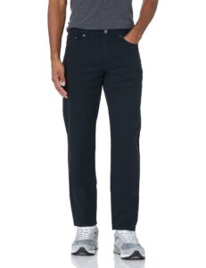 amazon essentials men's straight-fit 5-pocket stretch twill pant, black, 34w x 30l