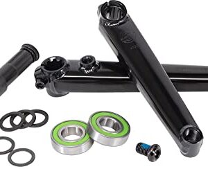 Salt BMX Crank Revo Crank 175mm 3 Piece Crank with Mid BB, Black