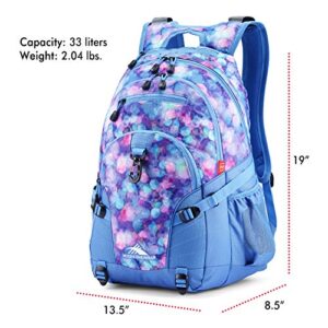 High Sierra Loop Backpack, Travel, or Work Bookbag with tablet sleeve, One Size, Shine Blue/Lapis