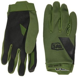 100% ridecamp men's motocross & mountain biking gloves - lightweight mtb & dirt bike riding protective gear (md - fatigue)