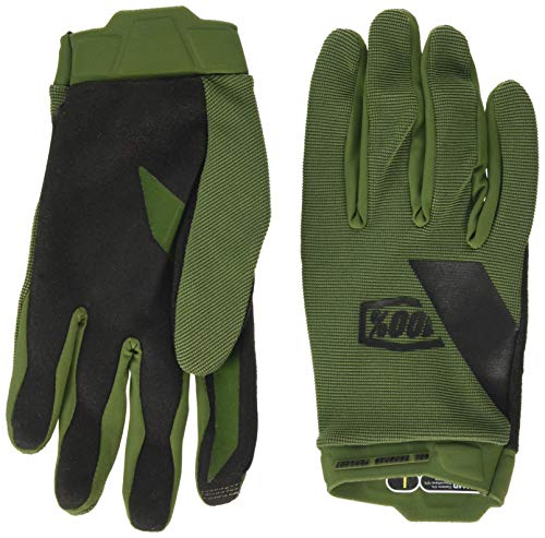 100% RIDECAMP Men's Motocross & Mountain Biking Gloves - Lightweight MTB & Dirt Bike Riding Protective Gear (MD - Fatigue)