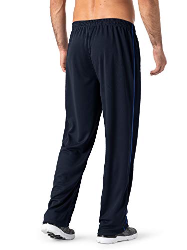 MAGNIVIT Men's Athletic-fit Run Sport Pant Training Fitness Trousers with Zippered Pockets Blue