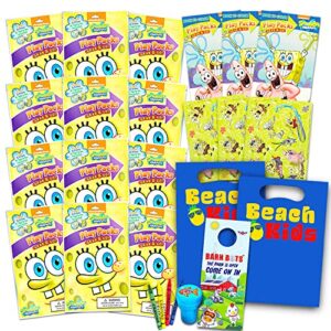 Nickelodeon Spongebob Squarepants Party Favors Pack ~ Bundle of 12 Spongebob Squarepants Play Packs with Stickers, Coloring Books, Crayons, Stamper (Spongebob Party Supplies)