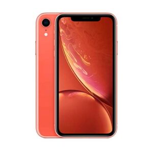 apple iphone xr, 64gb, coral - unlocked (renewed)