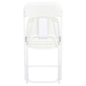 Flash Furniture Hercules™ Series Plastic Folding Chair - White - 2 Pack 650LB Weight Capacity Comfortable Event Chair-Lightweight Folding Chair