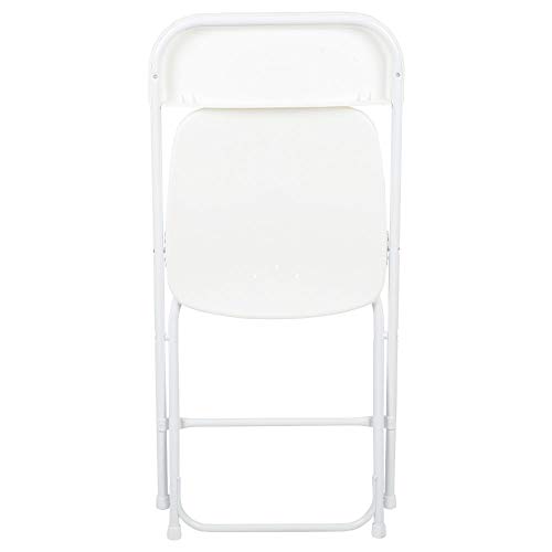 Flash Furniture Hercules™ Series Plastic Folding Chair - White - 2 Pack 650LB Weight Capacity Comfortable Event Chair-Lightweight Folding Chair