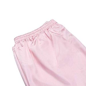 GAESHOW Satin Pajamas for Women, Silk Pajama Set with Shorts Short Sleeve Two Piece Pj Sets Button-Down Sleepwear Loungewear S~3XL Pink