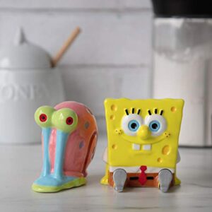 SpongeBob SquarePants Salt & Pepper Shaker Set - SpongeBob and Gary Figure Designs - Ceramic