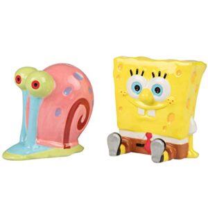 SpongeBob SquarePants Salt & Pepper Shaker Set - SpongeBob and Gary Figure Designs - Ceramic