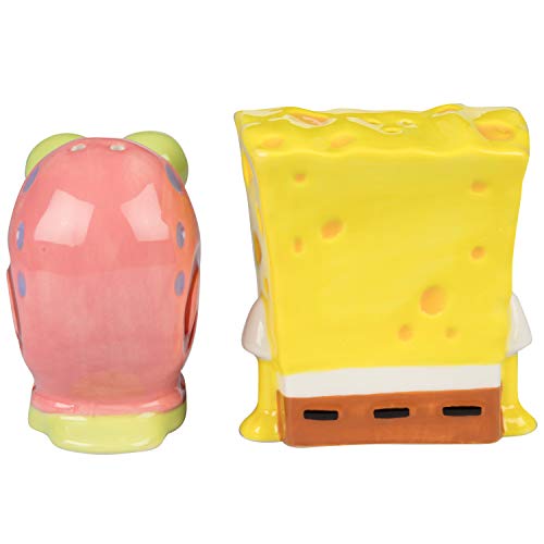 SpongeBob SquarePants Salt & Pepper Shaker Set - SpongeBob and Gary Figure Designs - Ceramic