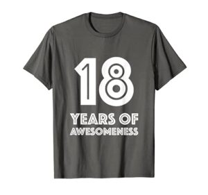 18th birthday shirt gift girl boy eighteen age 18 year old t-shirt