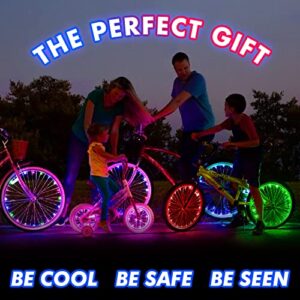 Activ Life LED Bike Wheel Lights: Light Up Your Summer Adventures, 100% Brighter & Visible from All Angles for Ultimate Safety and Style - Batteries Included, 2-Tire Pack, Color Changing