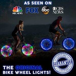 Activ Life LED Bike Wheel Lights: Light Up Your Summer Adventures, 100% Brighter & Visible from All Angles for Ultimate Safety and Style - Batteries Included, 2-Tire Pack, Color Changing