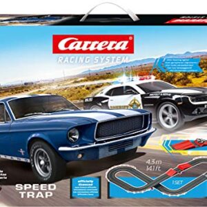 Carrera 63504 Speed Trap Battery Operated 1:43 Scale Slot Car Racing Track Set with Jump Ramp