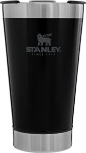 stanley 10-01704-056 the stay-chill aluminum beer pint matte black 16oz / .47l