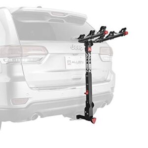 allen sports deluxe+ locking quick release 3-bike carrier for 1 1/4 in. and 2 in. hitch, model 830qr