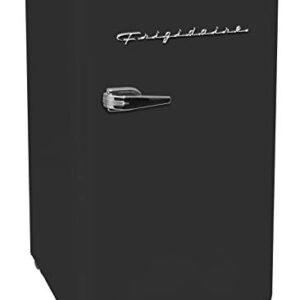 FRIGIDAIRE EFR372-BLACK 3.2 Cu Ft Black Retro Compact Rounded Corner Premium Mini Fridge