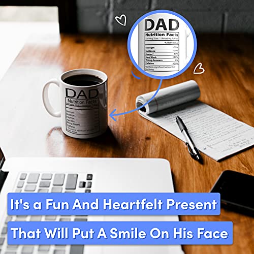 Dad Mug - White 11oz - Dad Gifts from Daughter - Best Dad Mug for the World's Best Dad - Ceramic Coffee Mug for Fathers - Dad Christmas Gift & Gifts for Dad - Coffee Mugs Funny - Best Dad