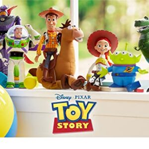 Disney Store Official Buzz Lightyear Interactive Talking Action Figure from Toy Story, 11 inch, Features 10+ English Phrases, Interacts with Other Figures and Toys, Light-Beam Features, Ages 3+