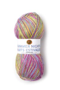 lion brand yarn summer nights bonus bundle yarn, passion fruit (1 skein/ball)