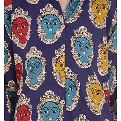 Ramkudi Indian Women's Printed Cotton Kurti Multicolor Top