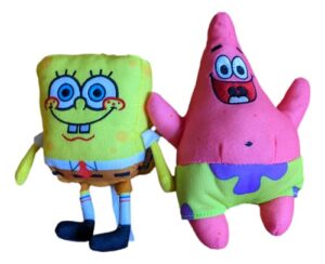 spongebob 10 inch and patrick 11 inch stuffed plush doll toy set