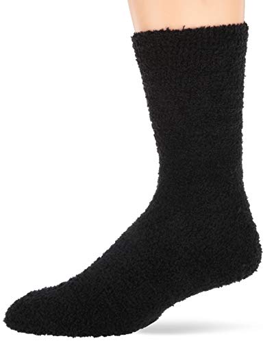 UGG mens Fincher Ultra Cozy Crew Casual Sock, Black, One Size US