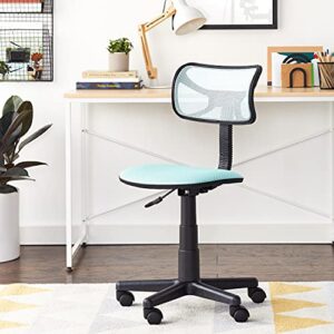 Urban Shop Swivel Mesh Desk Chair, Blue 20.86D x 22W x 33.46H in