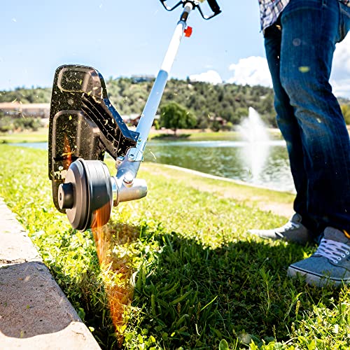 SENIX 4QL® 26.5 cc 4-Cycle Gas Powered String Trimmer, Detachable Straight Shaft, 17.7-Inch Cutting Width, with Dual .095 Cutting Line and Bump Feed, GTS4QL-L, Blue