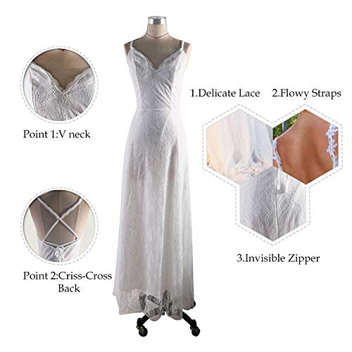 Bridesmaid Dress for Women Floral Lace Bandage Backless Formal Prom Wedding Ball Party Dress White