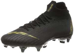 nike superfly 6 elite sg-pro ac mens football boots ah7366 soccer cleats (uk 6.5 us 7.5 eu 40.5, black metallic vivid gold 077)